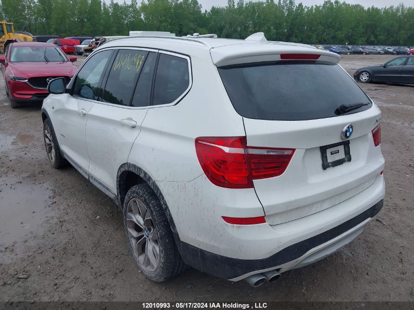 2017 BMW X3 xDrive28I VIN: 5UXWX9C58H0T05547 Lot: 12010993