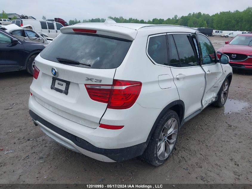 2017 BMW X3 xDrive28I VIN: 5UXWX9C58H0T05547 Lot: 12010993