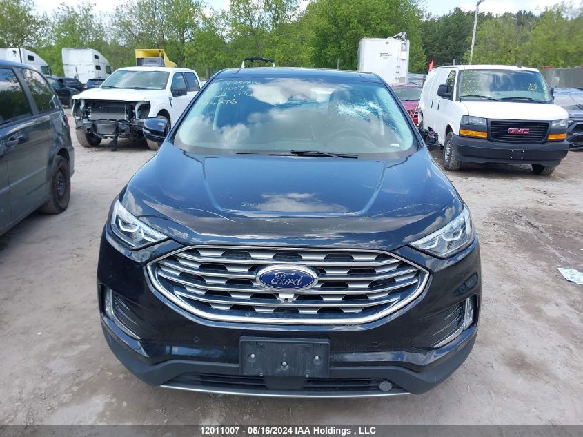 2022 Ford Edge Titanium VIN: 2FMPK4K91NBA44876 Lot: 12011007