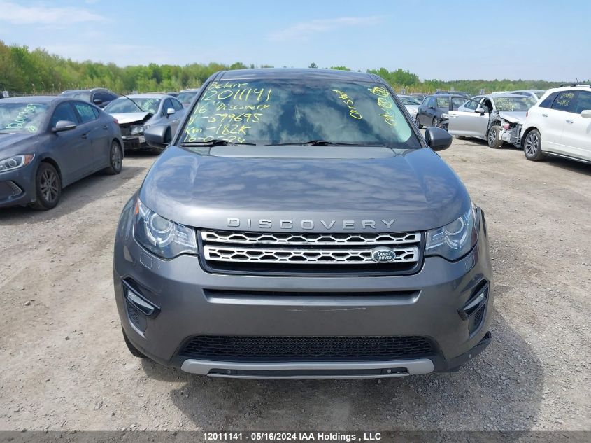 2016 Land Rover Discovery Sport VIN: SALCR2BGXGH599695 Lot: 12011141