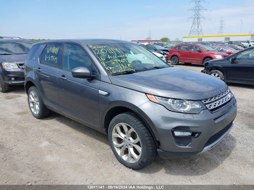 2016 Land Rover Discovery Sport VIN: SALCR2BGXGH599695 Lot: 12011141