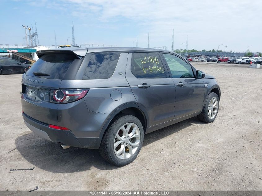 2016 Land Rover Discovery Sport VIN: SALCR2BGXGH599695 Lot: 12011141