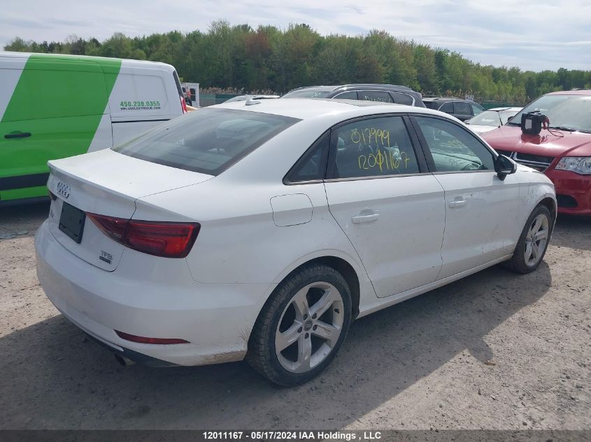 2017 Audi A3 VIN: WAUB8GFF9H1017999 Lot: 12011167