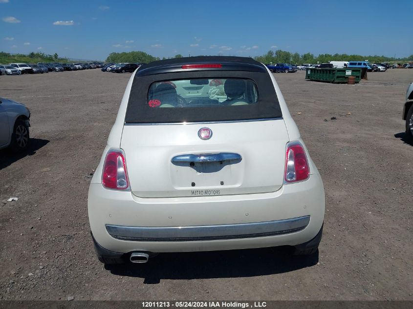 2012 Fiat 500 Lounge VIN: 3C3CFFER2CT123557 Lot: 12011213