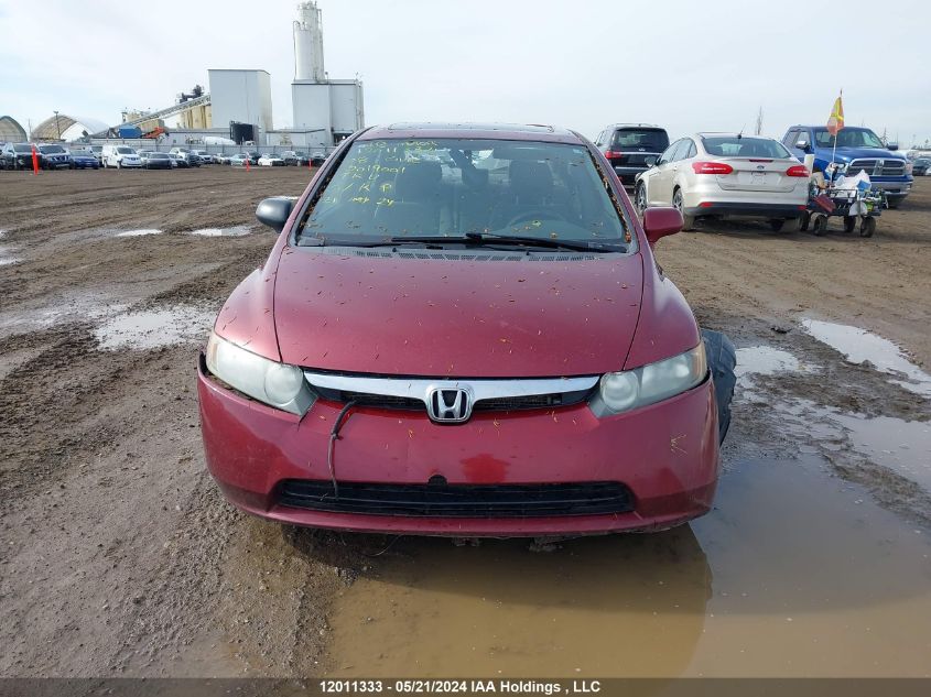 2008 Honda Civic Sdn VIN: 2HGFA15548H019001 Lot: 12011333