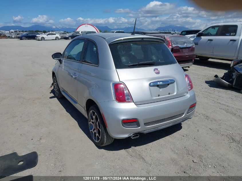 2013 Fiat 500 Sport VIN: 3C3CFFBR6DT585447 Lot: 12011379