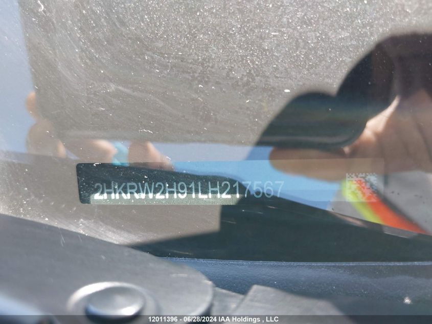 2020 Honda Cr-V VIN: 2HKRW2H91LH217567 Lot: 12011396