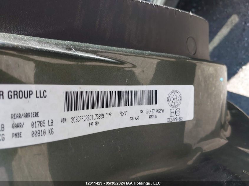 2012 Fiat 500 Lounge VIN: 3C3CFFCR2CT173099 Lot: 12011429