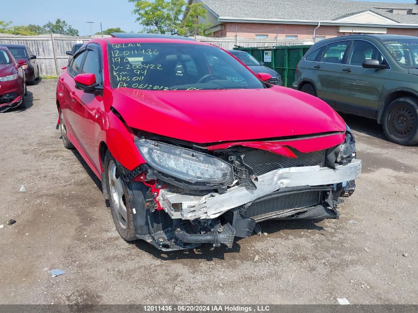 2019 Honda Civic VIN: 2HGFC1E50KH200422 Lot: 12011436