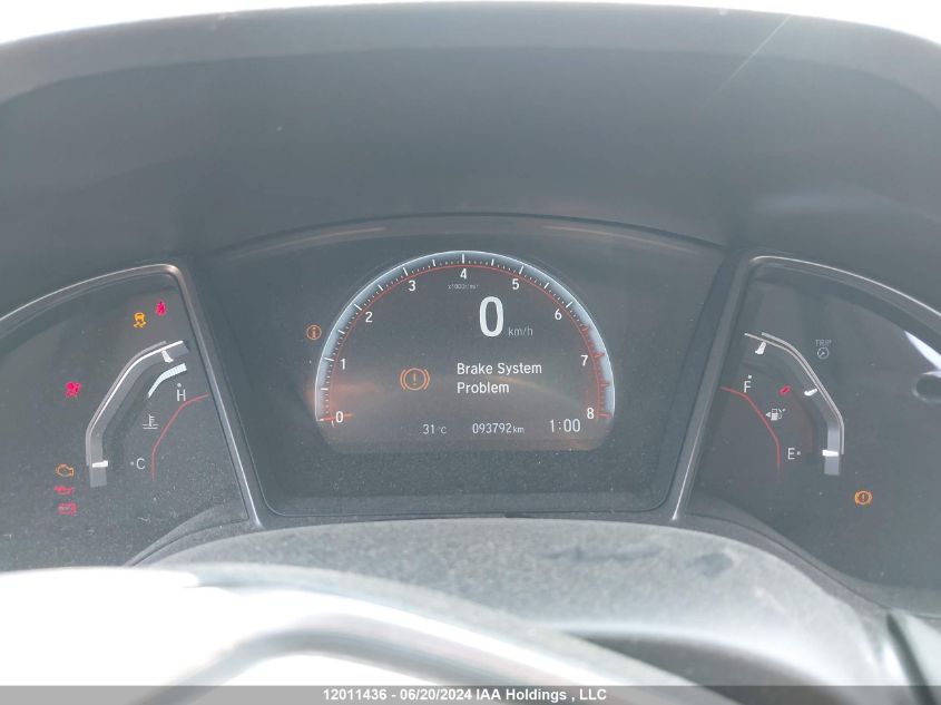 2019 Honda Civic VIN: 2HGFC1E50KH200422 Lot: 12011436