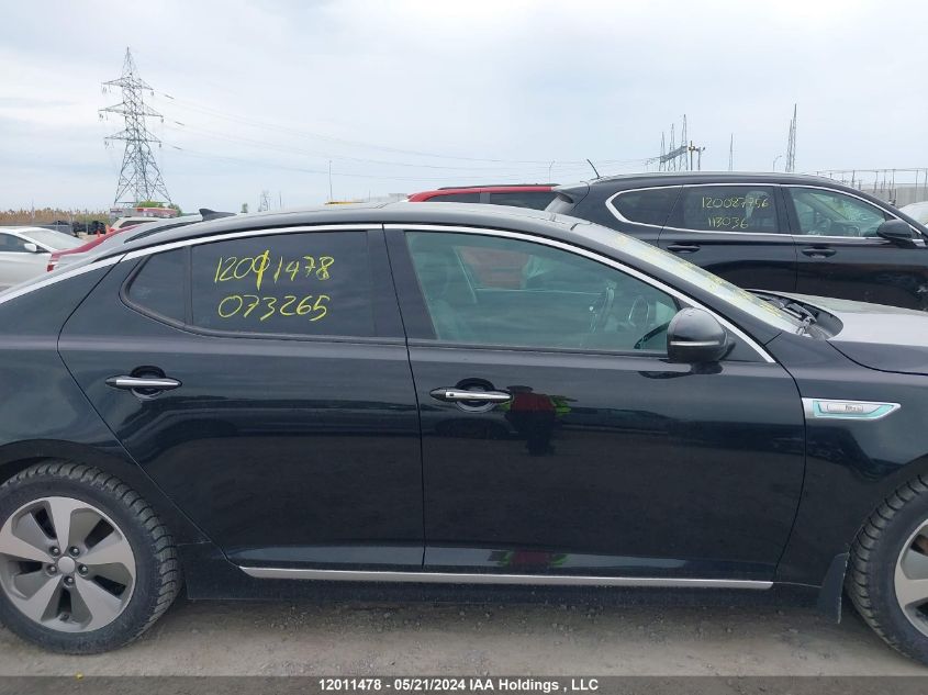 2014 Kia Optima Hybrid VIN: KNAGN4AD3E5073265 Lot: 12011478