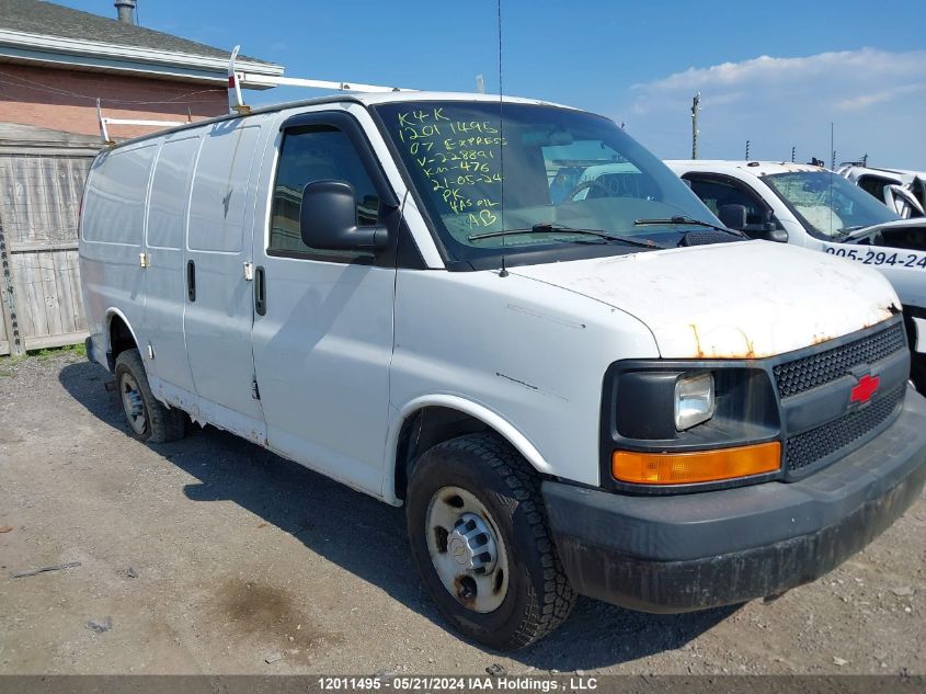 2007 Chevrolet Express VIN: 1GCGG25V671228891 Lot: 12011495
