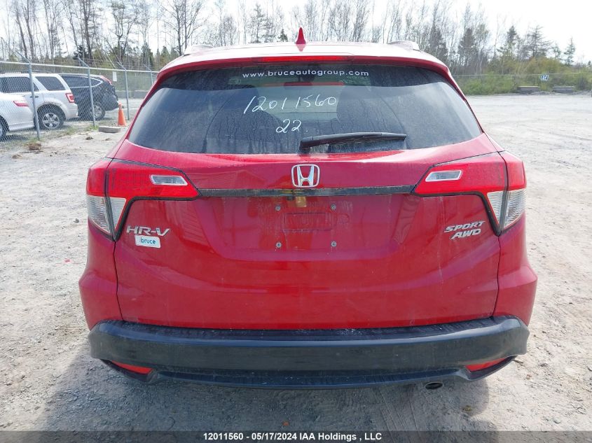 2022 Honda Hr-V VIN: 3CZRU6H25NM105152 Lot: 12011560