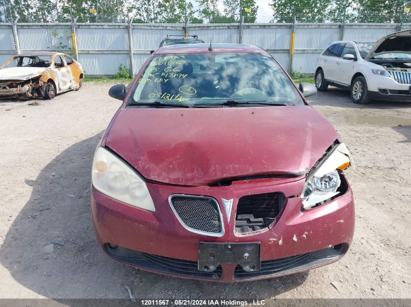 2008 Pontiac G6 VIN: 1G2ZG57N384143194 Lot: 12011567