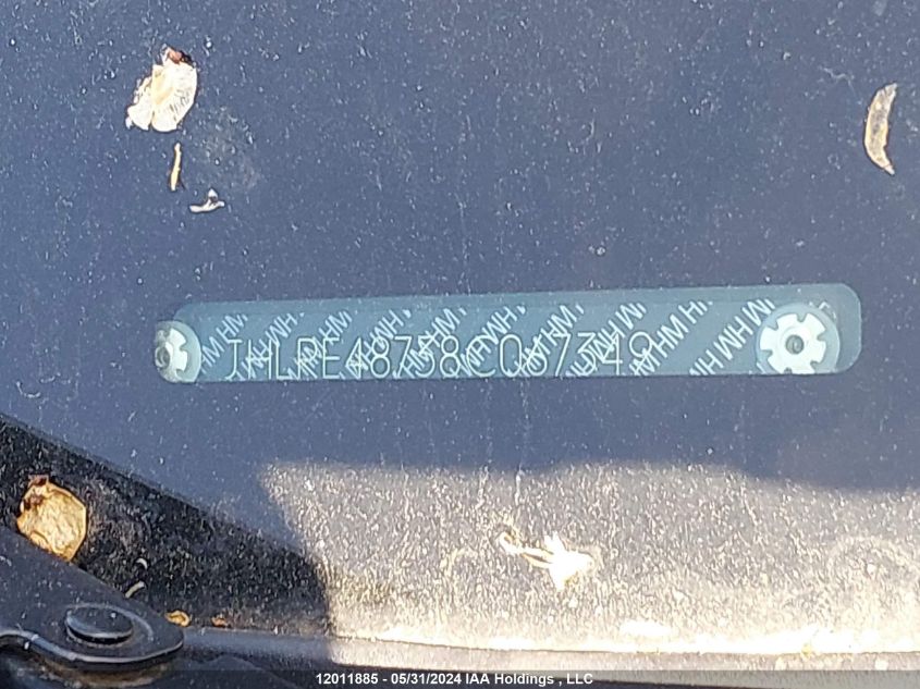 2008 Honda Cr-V VIN: JHLRE48738C067349 Lot: 12011885