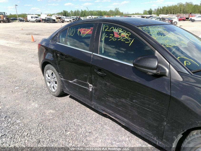 2014 Chevrolet Cruze Lt VIN: 1G1PC5SB6E7363251 Lot: 12011928