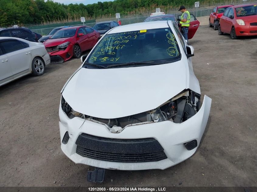 2016 Toyota Corolla L/Le/Le Pls/Prm/S/S Pls VIN: 2T1BURHE0GC618467 Lot: 12012003