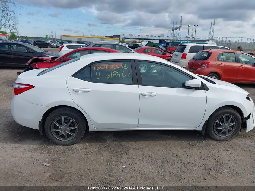 2016 Toyota Corolla L/Le/Le Pls/Prm/S/S Pls VIN: 2T1BURHE0GC618467 Lot: 12012003