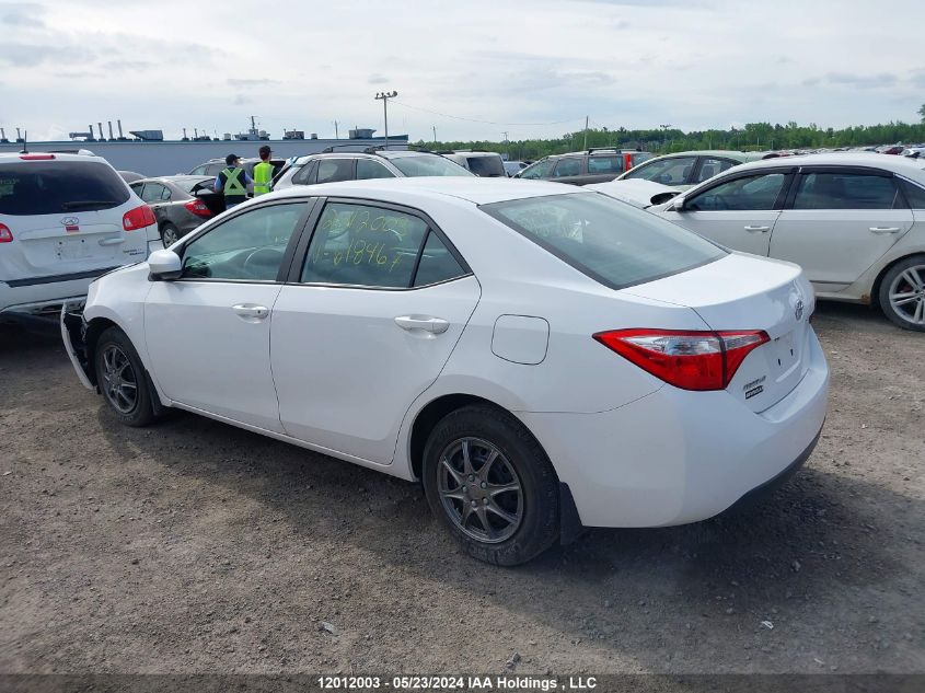 2016 Toyota Corolla L/Le/Le Pls/Prm/S/S Pls VIN: 2T1BURHE0GC618467 Lot: 12012003