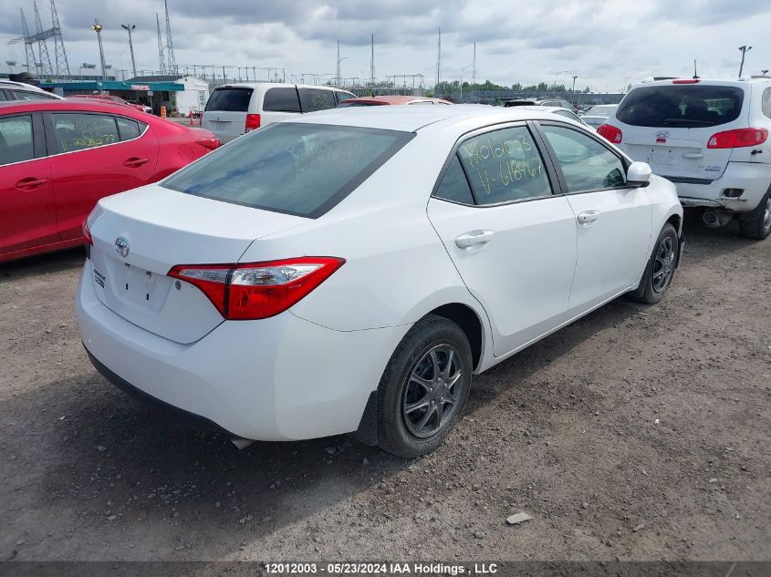 2016 Toyota Corolla L/Le/Le Pls/Prm/S/S Pls VIN: 2T1BURHE0GC618467 Lot: 12012003