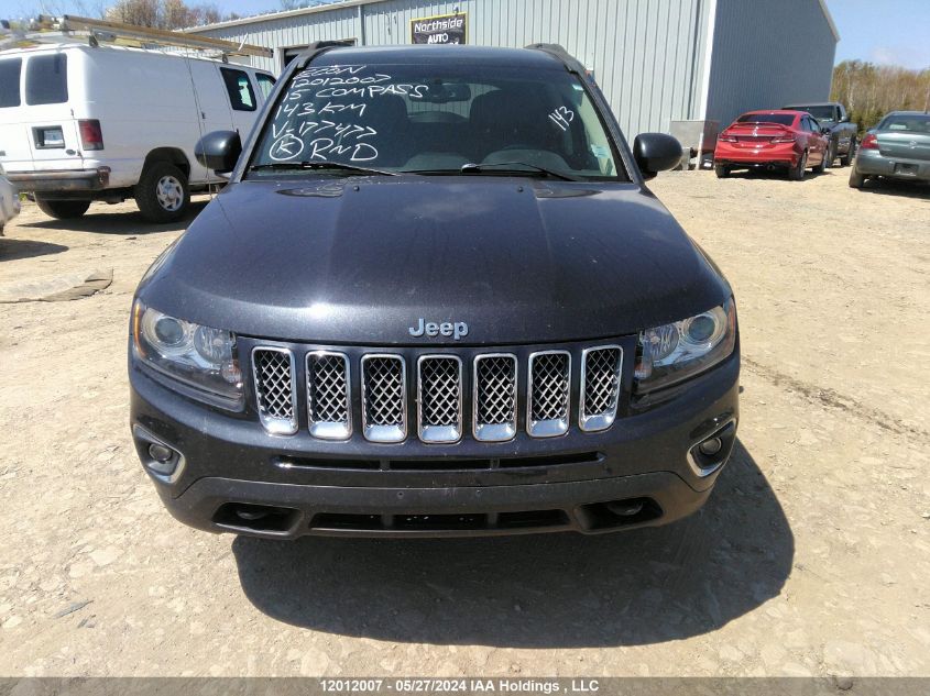 2015 Jeep Compass Limited VIN: 1C4NJDCB0FD177477 Lot: 12012007