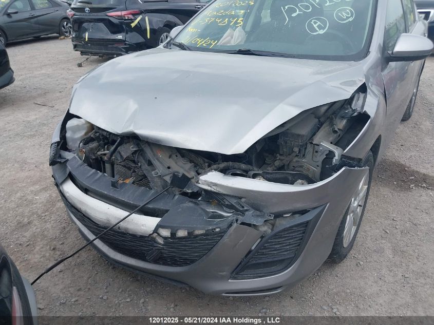 2011 Mazda Mazda3 VIN: JM1BL1UF1B1374845 Lot: 12012025