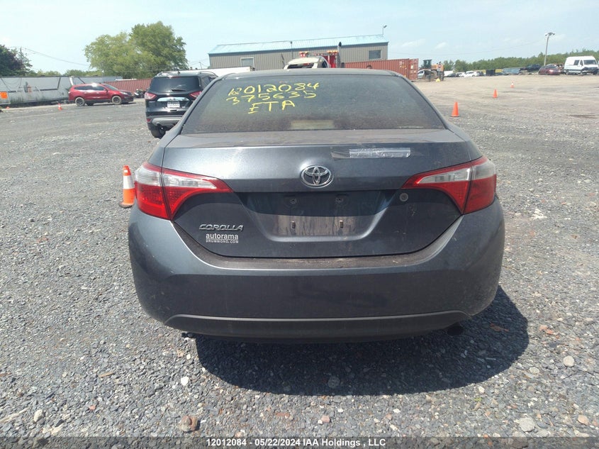 2015 Toyota Corolla Le VIN: 2T1BURHE8FC375635 Lot: 12012084