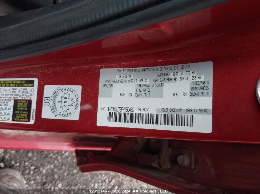 2015 Mazda Mazda3 VIN: 3MZBM1L79FM150462 Lot: 12012145