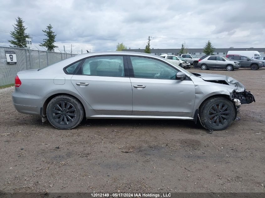 2013 Volkswagen Passat VIN: 1VWAN7A34DC149231 Lot: 12012149