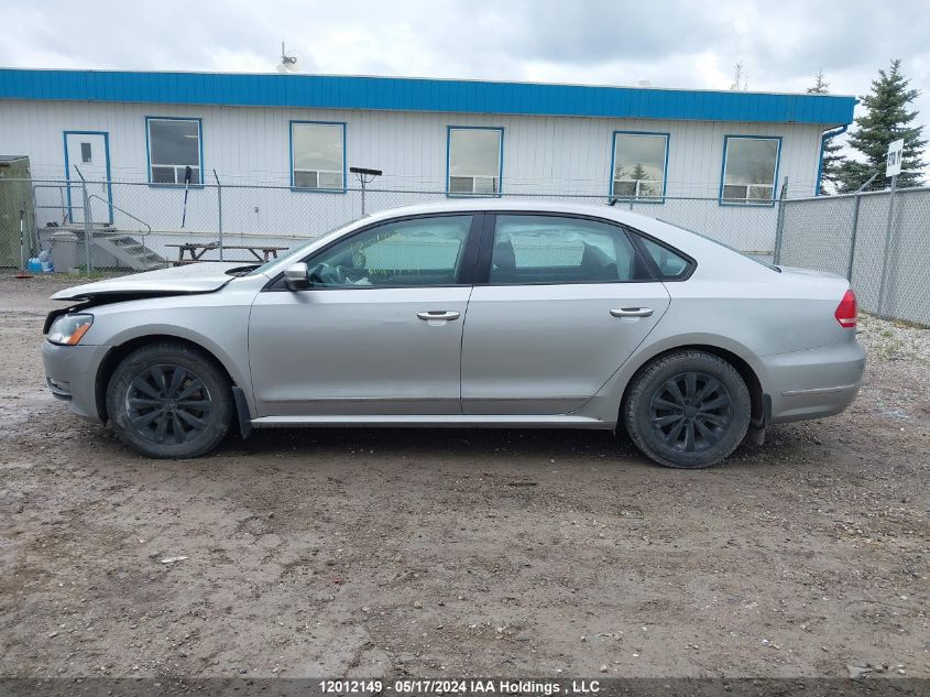 2013 Volkswagen Passat VIN: 1VWAN7A34DC149231 Lot: 12012149