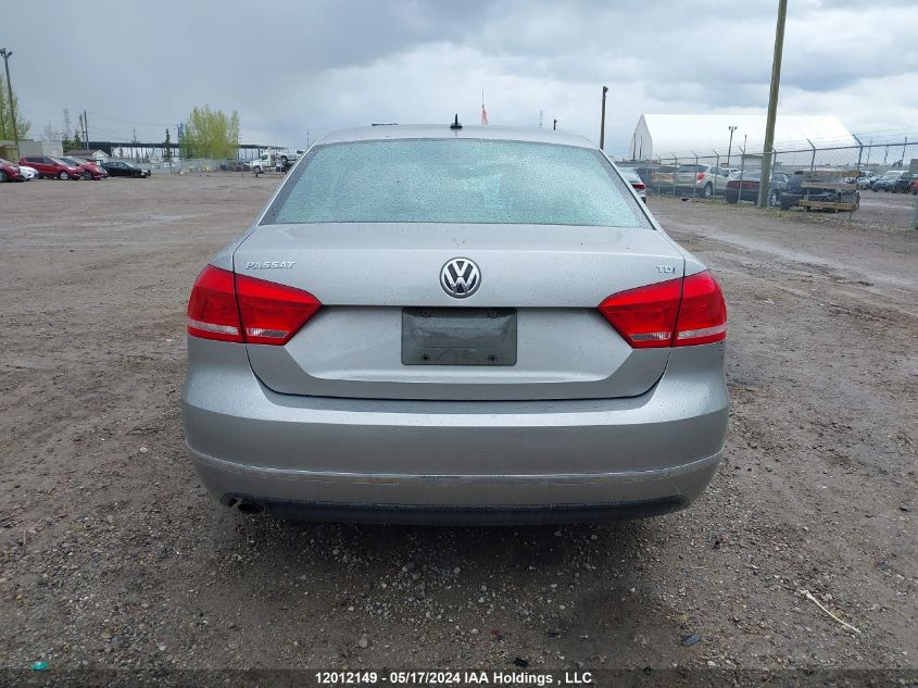 2013 Volkswagen Passat VIN: 1VWAN7A34DC149231 Lot: 12012149