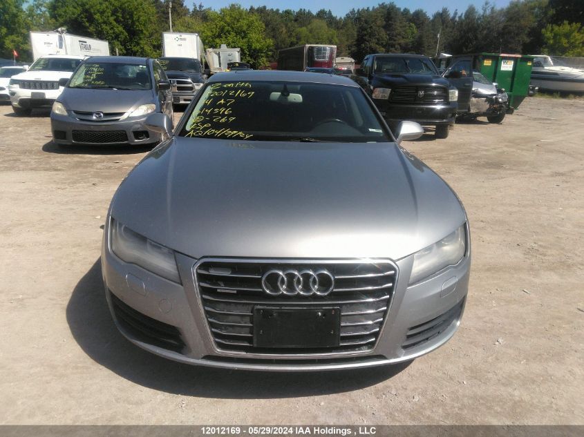 2014 Audi A7 VIN: WAUWMCFC5EN014596 Lot: 12012169