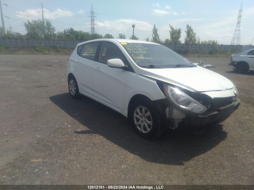 2013 Hyundai Accent Gls/Gs VIN: KMHCT5AE1DU110464 Lot: 12012181