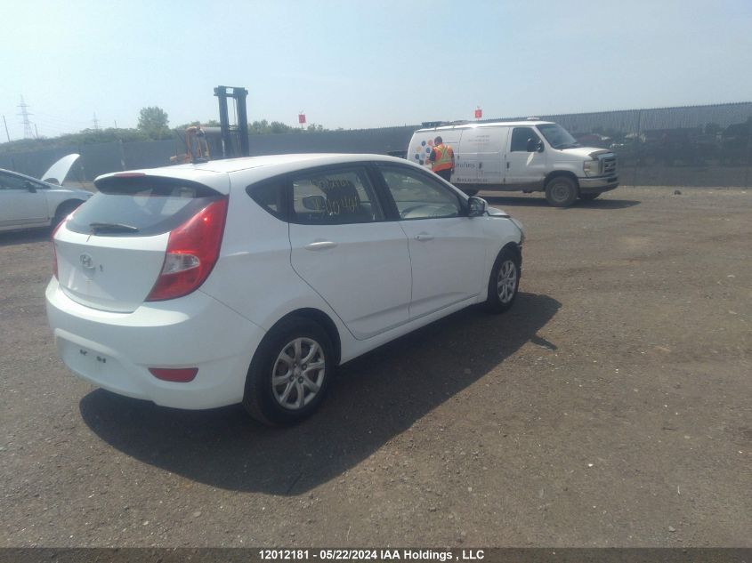 2013 Hyundai Accent Gls/Gs VIN: KMHCT5AE1DU110464 Lot: 12012181