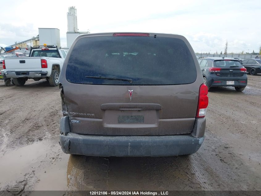 2008 Pontiac Montana Sv6 VIN: 1GMDU03W08D191618 Lot: 12012186