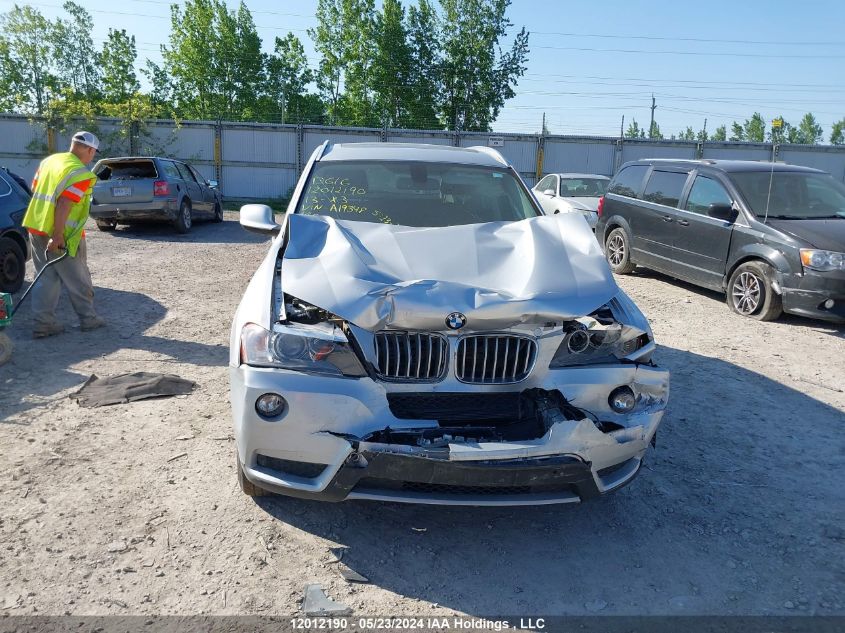 2013 BMW X3 28I VIN: 5UXWX9C50D0A19348 Lot: 12012190