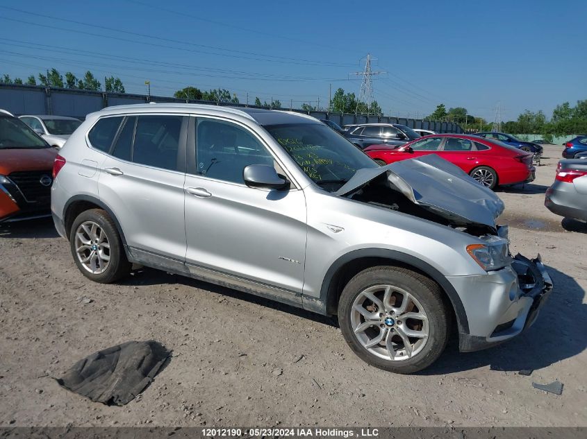 2013 BMW X3 28I VIN: 5UXWX9C50D0A19348 Lot: 12012190