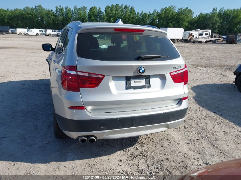 2013 BMW X3 28I VIN: 5UXWX9C50D0A19348 Lot: 12012190