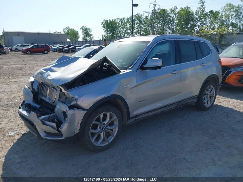 2013 BMW X3 28I VIN: 5UXWX9C50D0A19348 Lot: 12012190