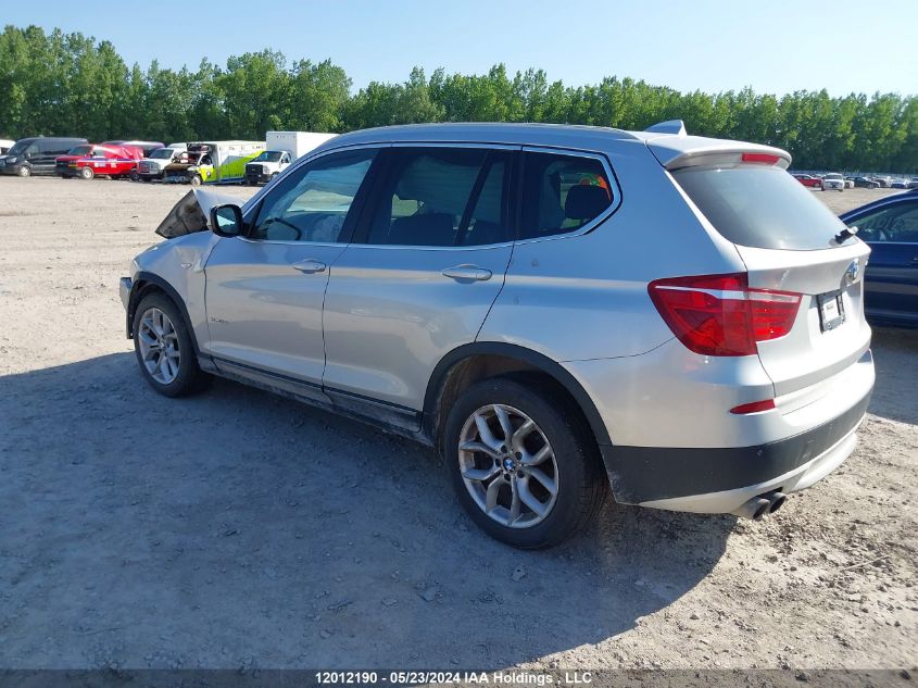 2013 BMW X3 28I VIN: 5UXWX9C50D0A19348 Lot: 12012190