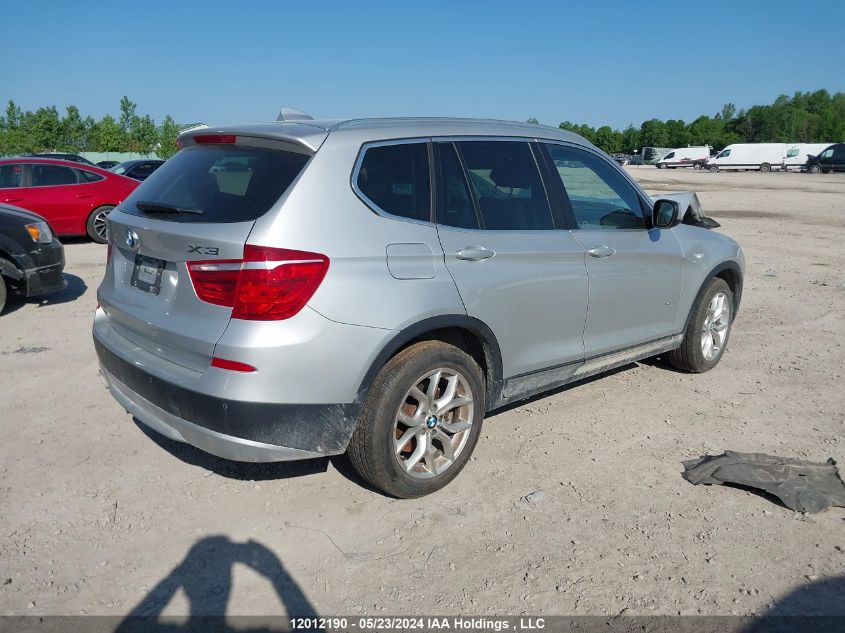 2013 BMW X3 28I VIN: 5UXWX9C50D0A19348 Lot: 12012190