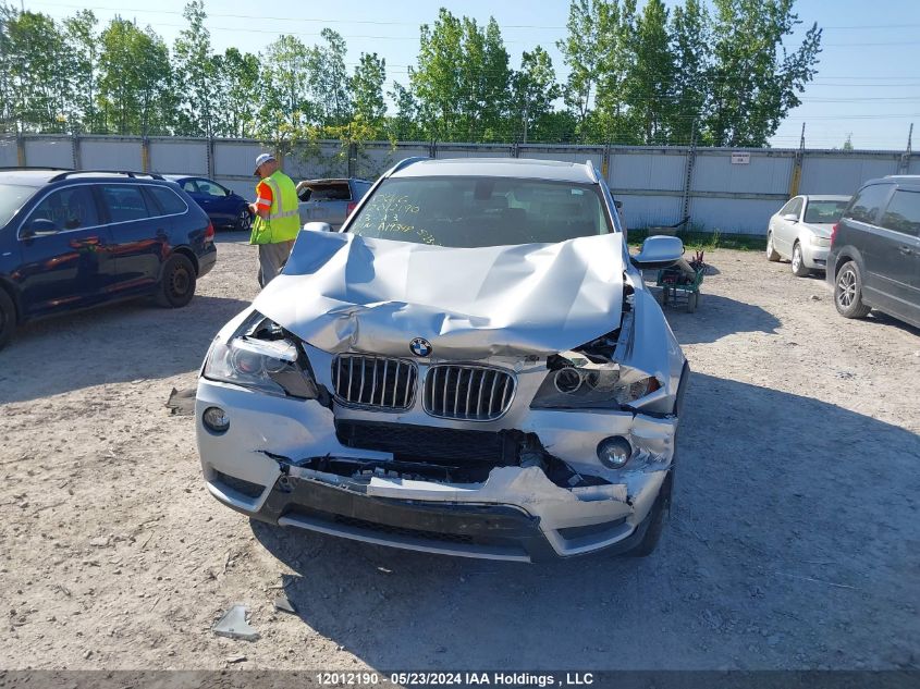 2013 BMW X3 28I VIN: 5UXWX9C50D0A19348 Lot: 12012190