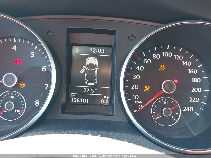 2013 Volkswagen Golf VIN: WVWCA7AJ5DW120826 Lot: 12012192