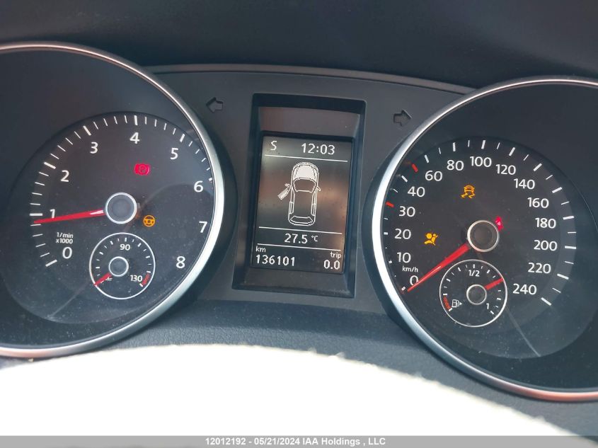 2013 Volkswagen Golf VIN: WVWCA7AJ5DW120826 Lot: 12012192