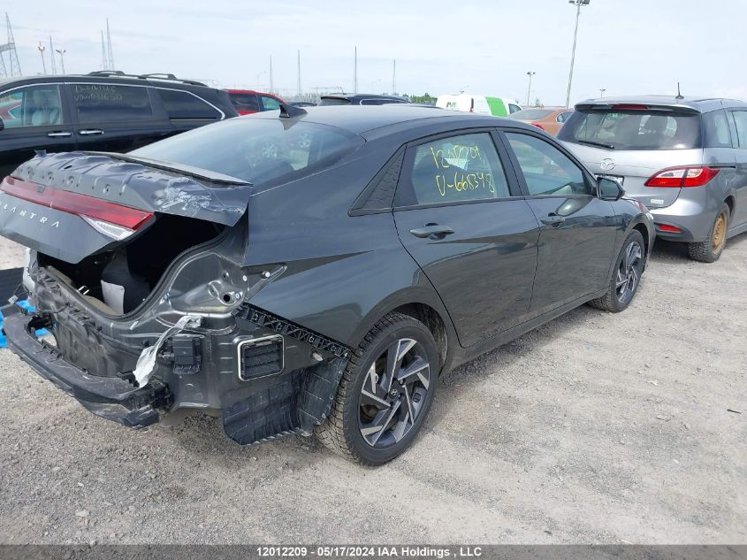 2024 Hyundai Elantra Sel VIN: KMHLM4DG0RU668348 Lot: 12012209