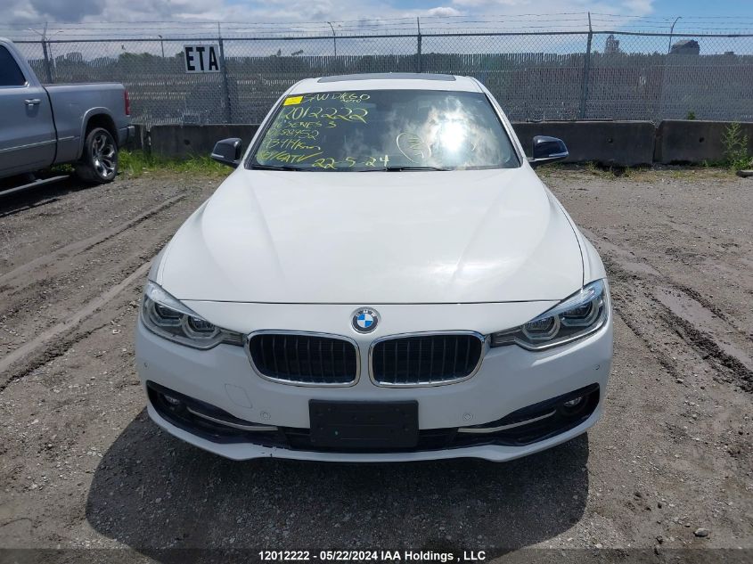 2016 BMW 3 Series VIN: WBA8A3C51GK688952 Lot: 12012222