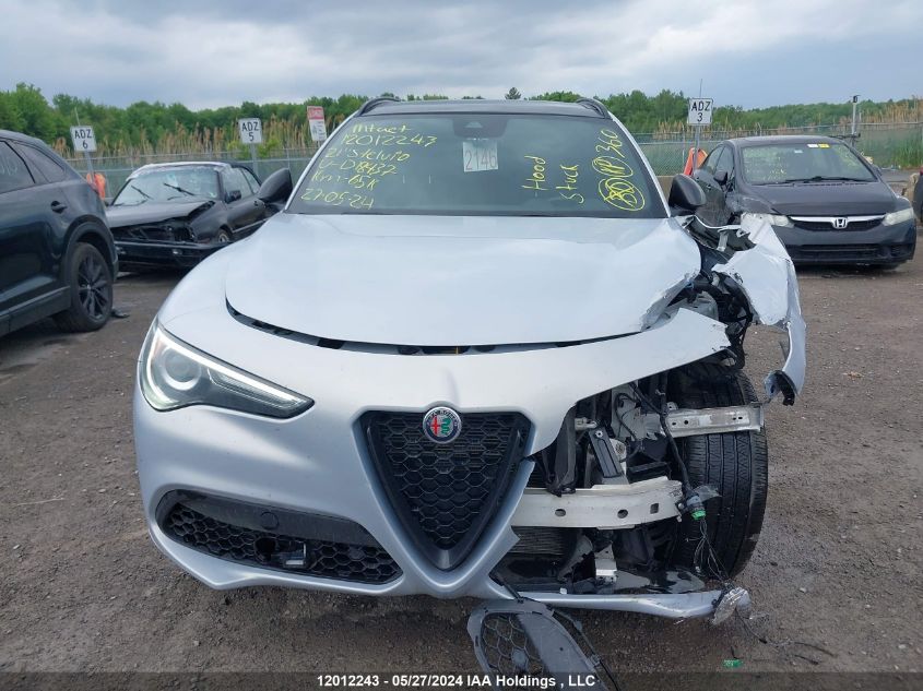 2021 Alfa Romeo Stelvio Ti Sport Awd VIN: ZASPAKBNXM7D18437 Lot: 12012243