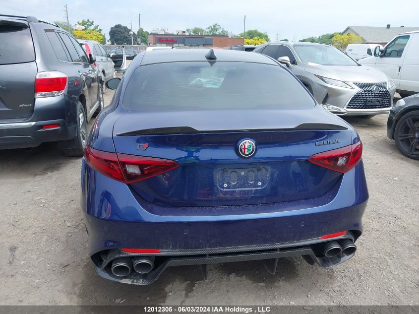 2020 Alfa Romeo Giulia Quadrifoglio Rwd VIN: ZARFAMEV6L7635437 Lot: 12012305