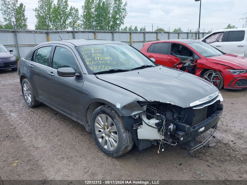 2012 Chrysler 200 Lx VIN: 1C3CCBAB4CN192180 Lot: 12012312