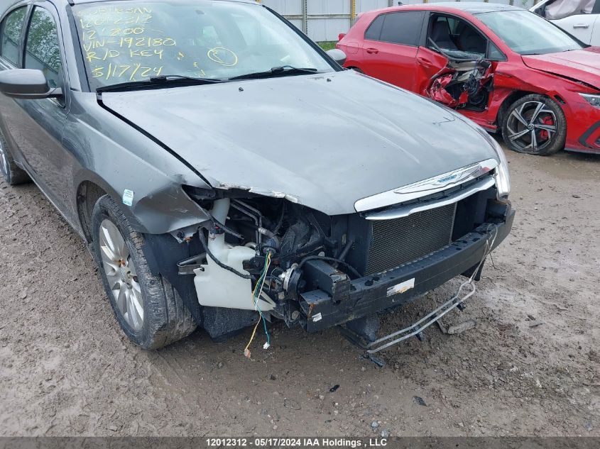 2012 Chrysler 200 Lx VIN: 1C3CCBAB4CN192180 Lot: 12012312